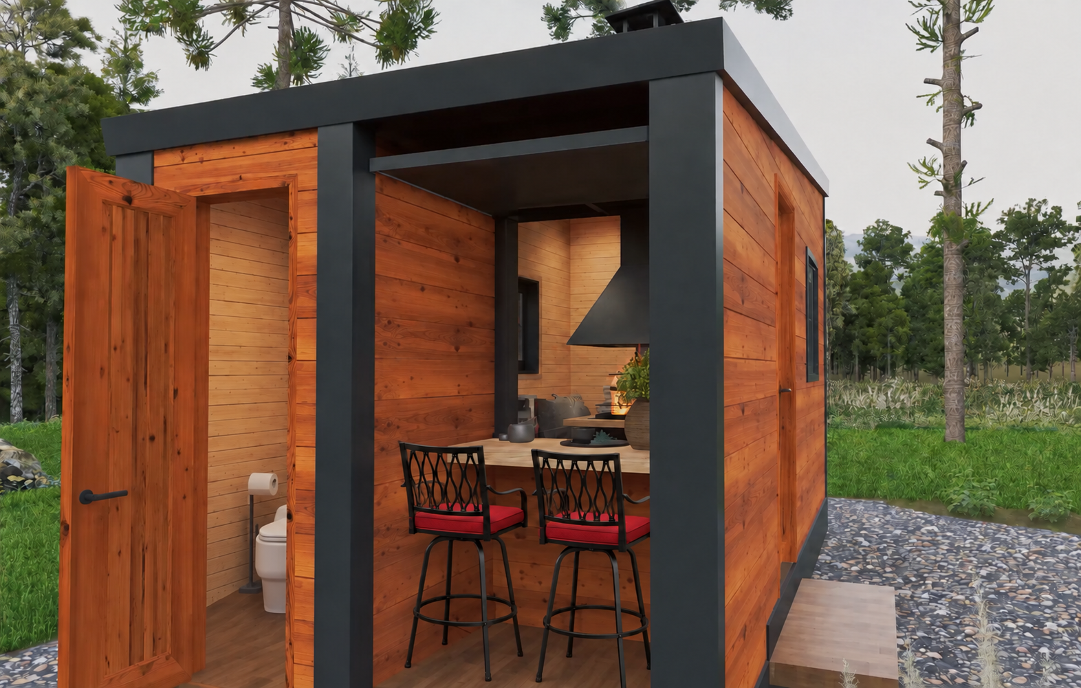 Washroom inside a BBQ Grill House